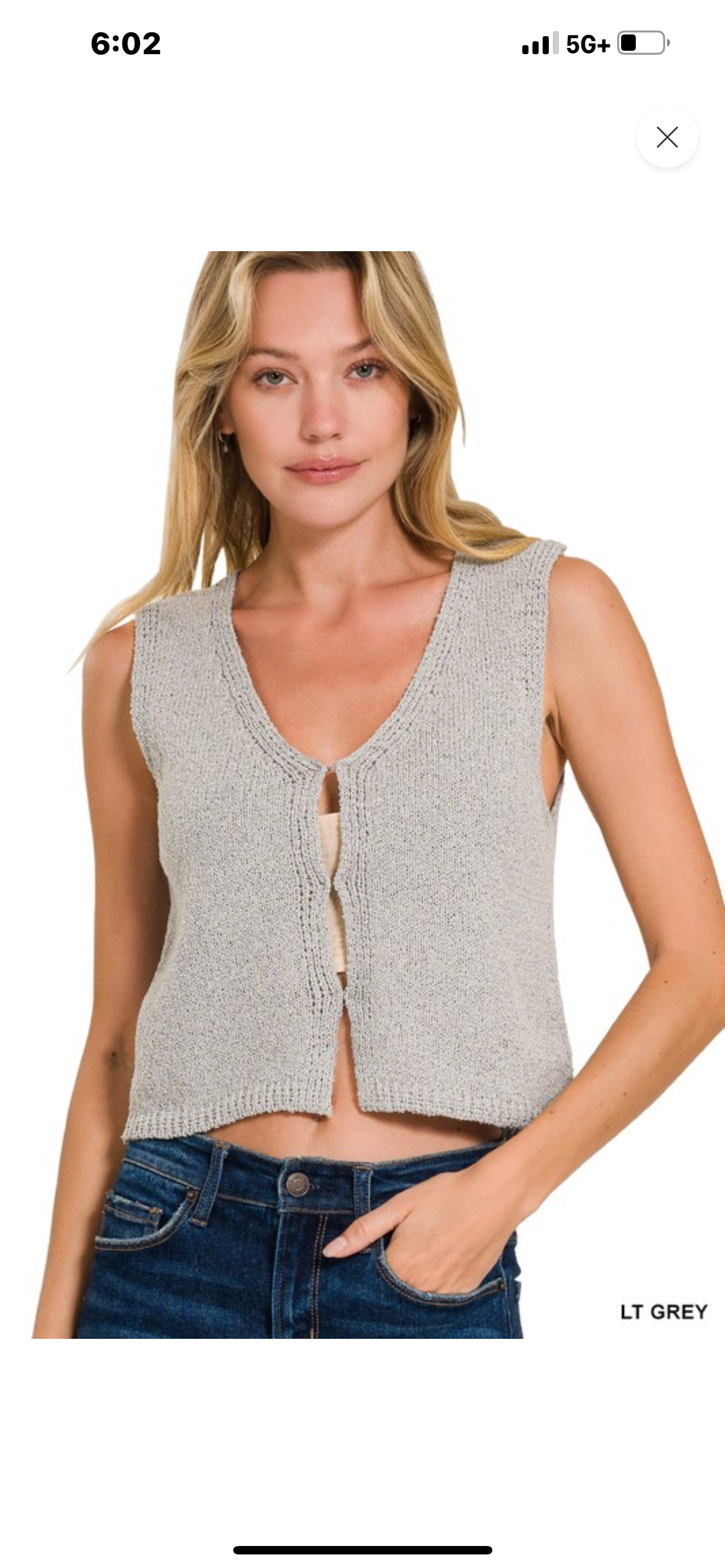 Hook & Eye Knit Sweater Vest