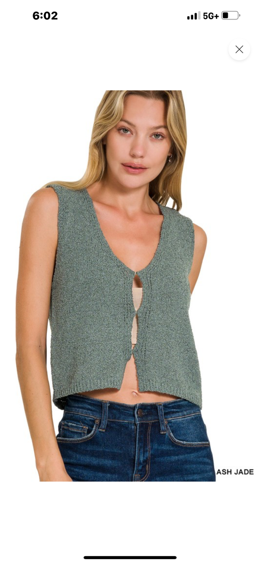 Hook & Eye Knit Sweater Vest