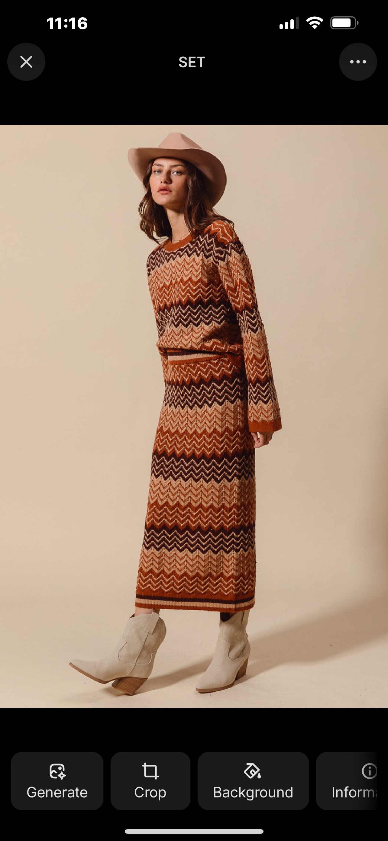 MULTI COLOR CHEVRON STRIPED SKIRT