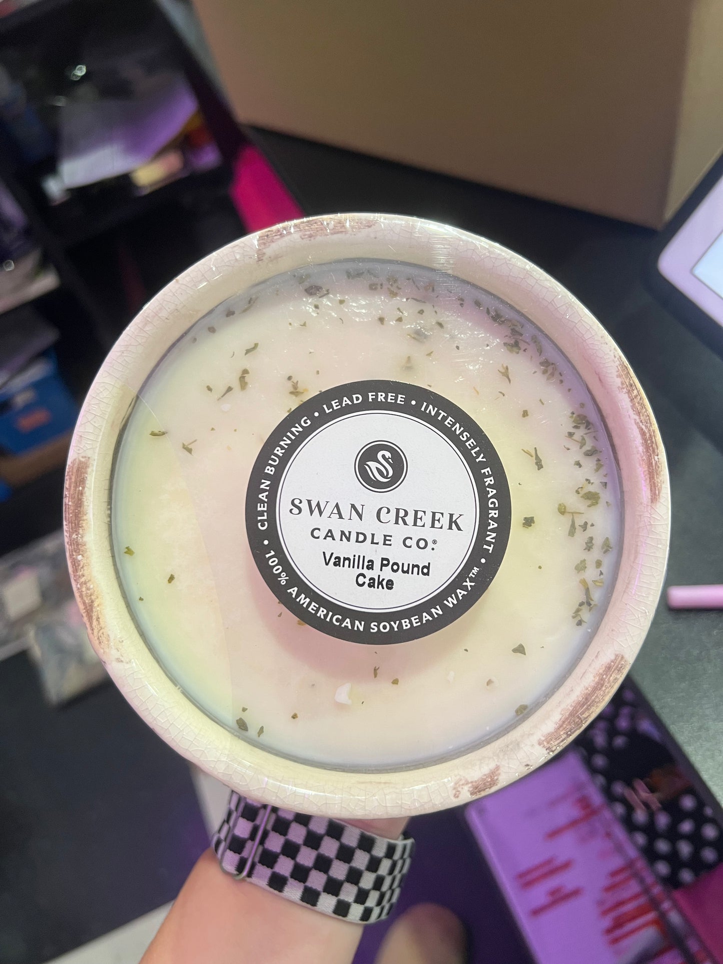 Swan Creek Candles - Holiday White Large Bowl - Vanilla Pound Cake