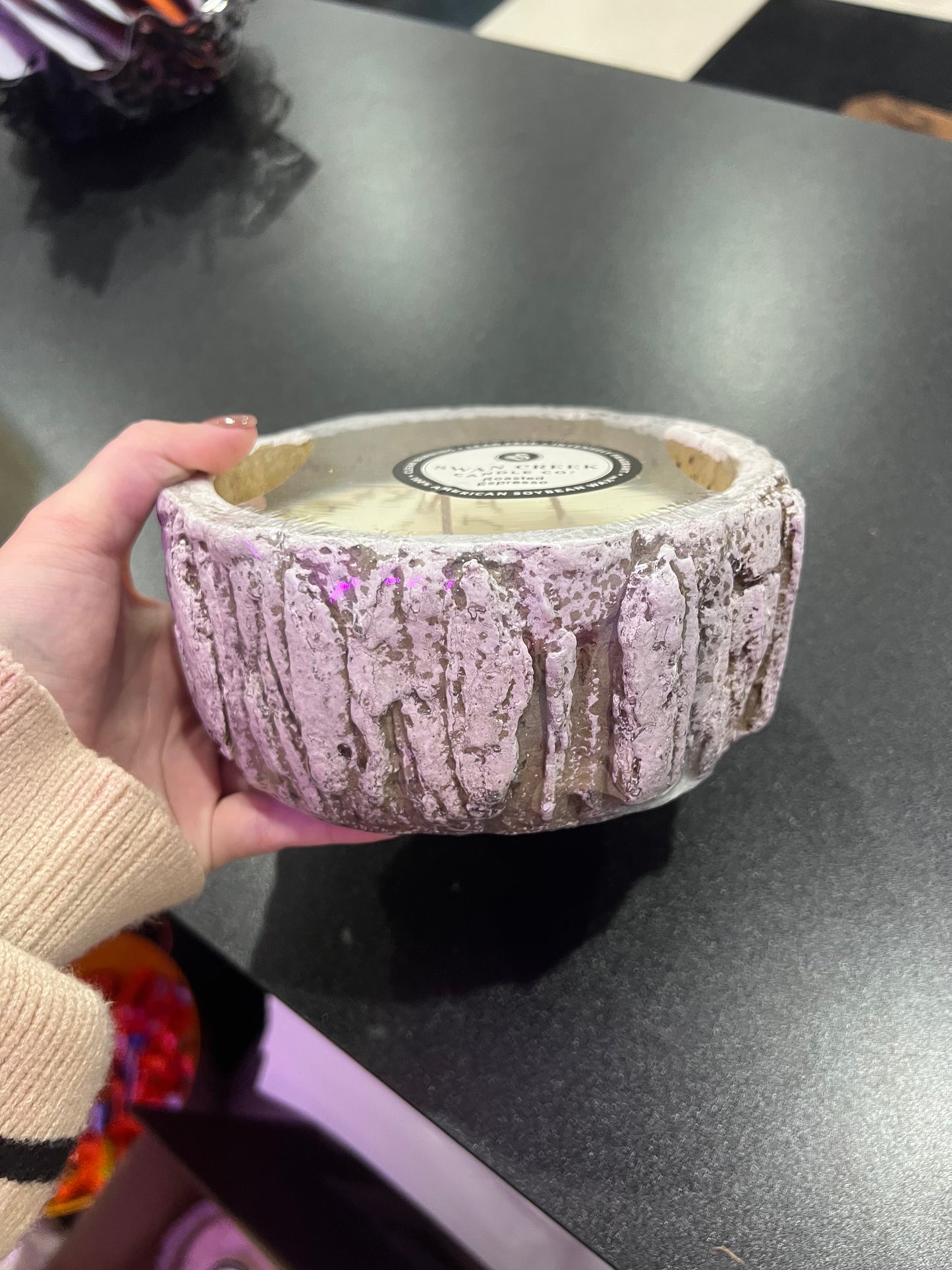 Swan Creek Candles - White Woods Large Bowl - Roasted Espresso