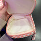 Checkered Cosmetic Travel Bag - Pink