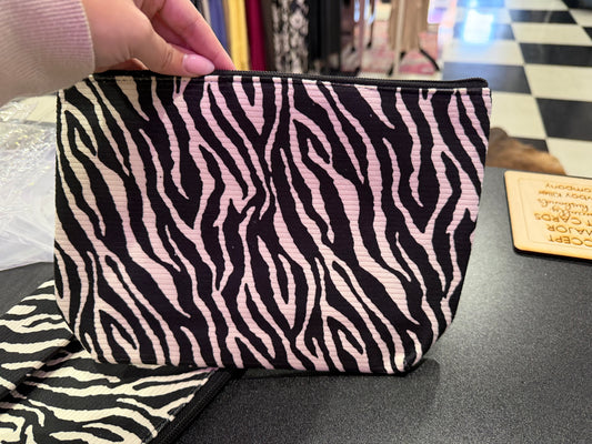 Animal Print Pouch - Zebra