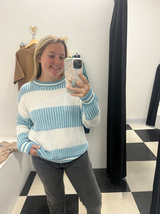 TWO TONE SWEATER