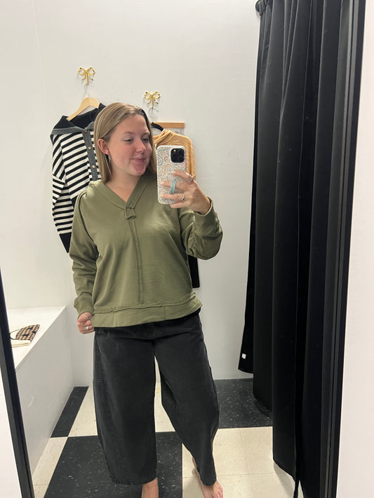 MARLEY RAW EDGE HOODED TOP