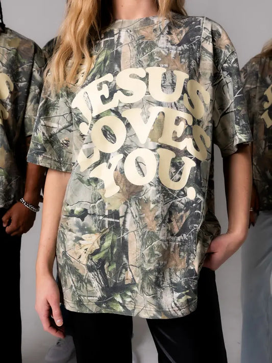 JESUS LOVES YOU CAMO TEE