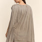 BOAT NECK HANKERCHIEF MINI JERSEY DRESS