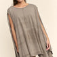 BOAT NECK HANKERCHIEF MINI JERSEY DRESS