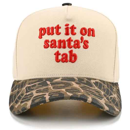 PUT IT ON SANTA'S TAB TRUCKER HAT - LEOPARD