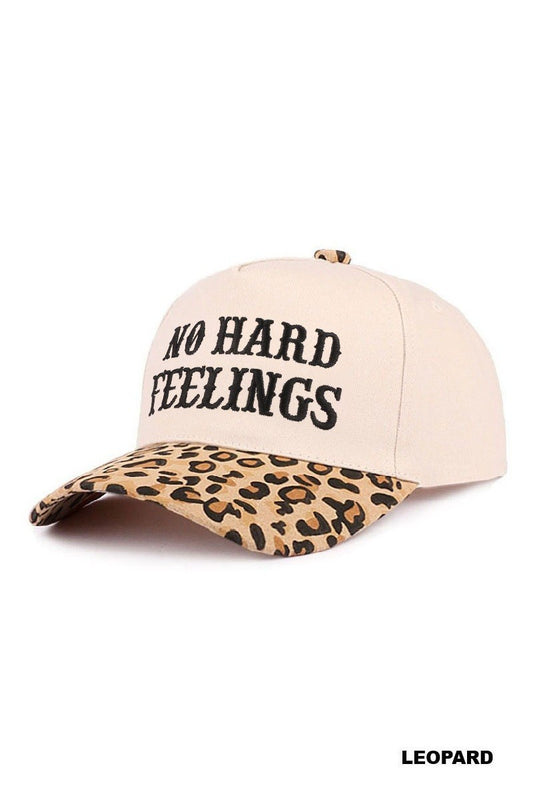 NO HARD FEELINGS HAT - LEOPARD