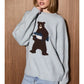 FISHING BEAR OVERSIZED SWEATER