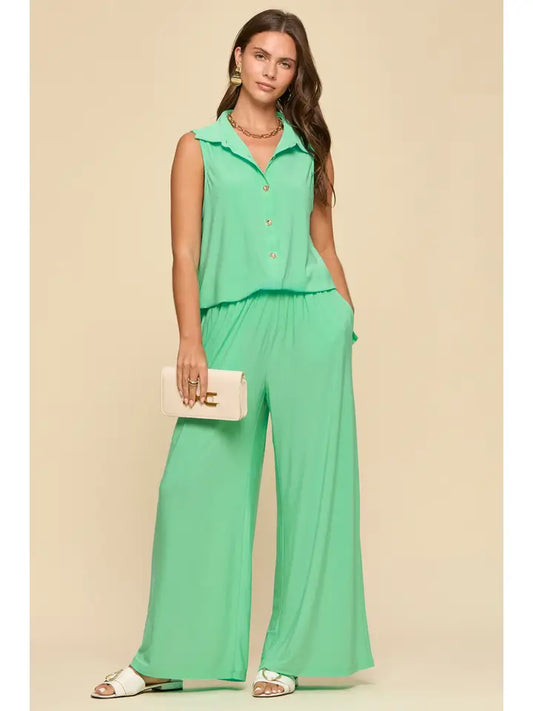 SHORELINE PANTS - AQUA MINT