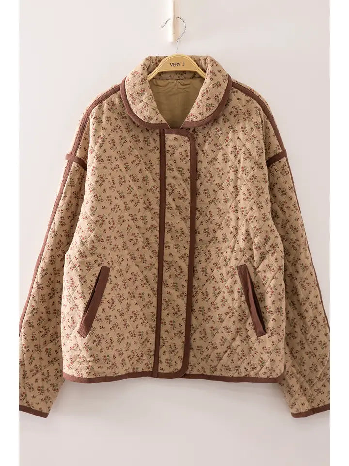 FLORAL QUILTED JACKET