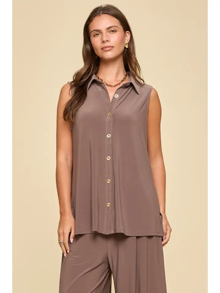 SHORELINE TOP - MOCHA