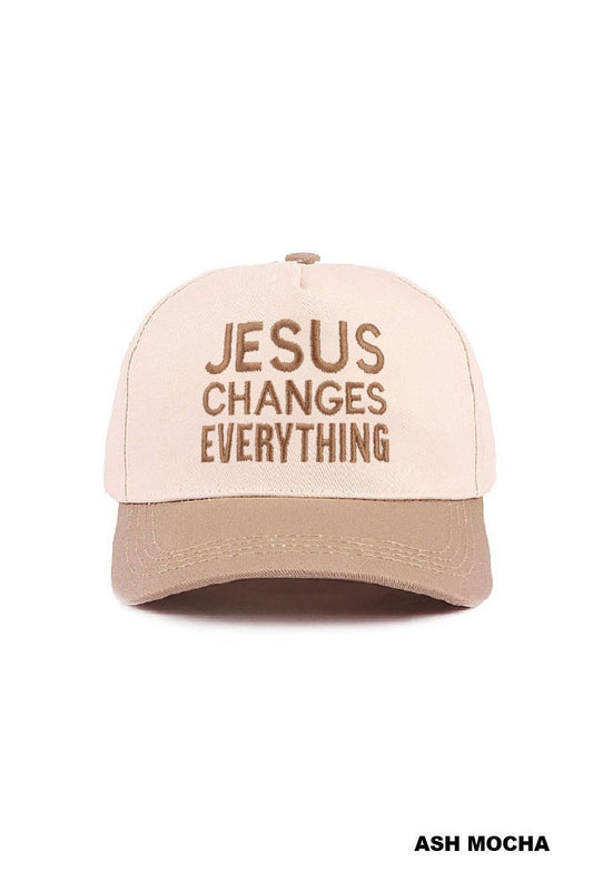Jesus Changes Everything Hat - Mocha