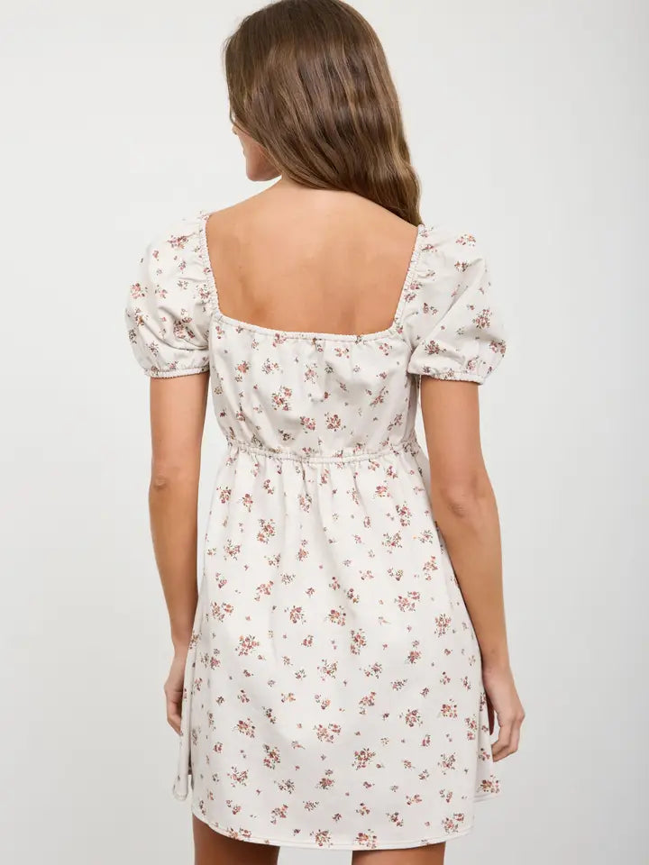 DITSY FLORAL PUFF SLEEVE MINI DRESS