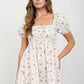 DITSY FLORAL PUFF SLEEVE MINI DRESS