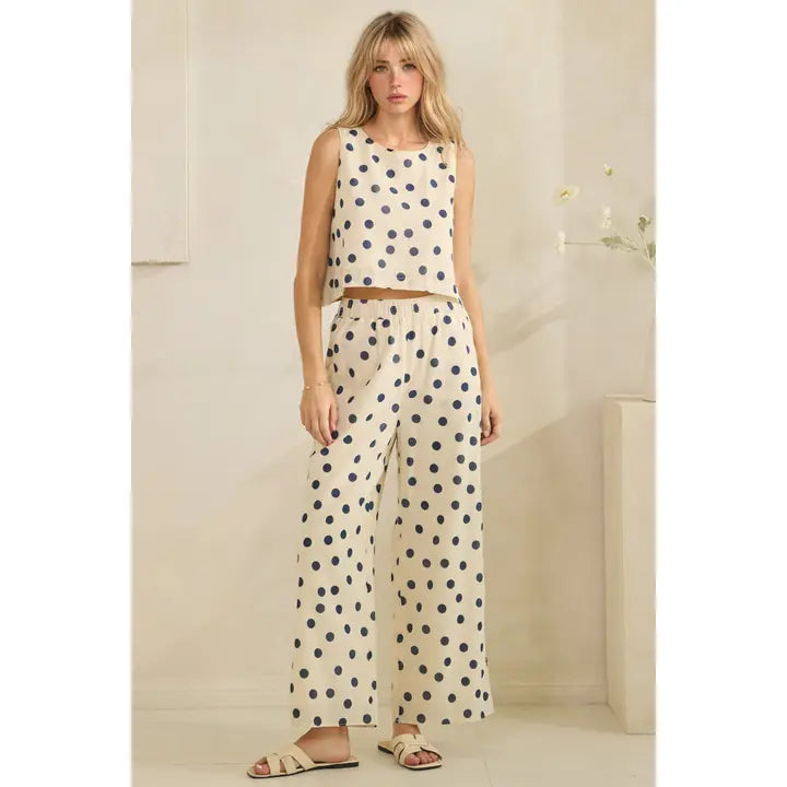 OCEAN BREEZE POLKA DOT TOP