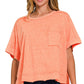 Halo Snow Washed Oversized Crop Tee
