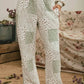 FLORAL QUILT KNIT PANTS