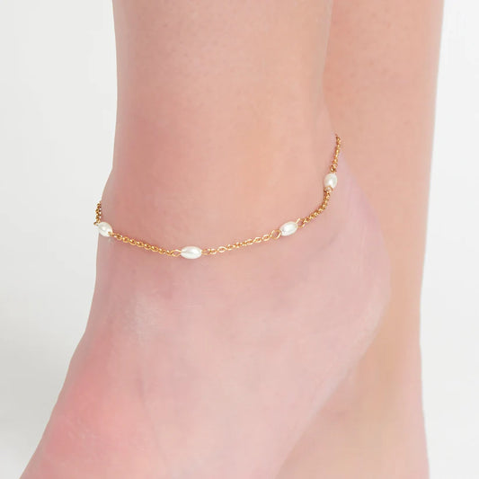 PEARL ANKLET - WATERPROOF - GOLD