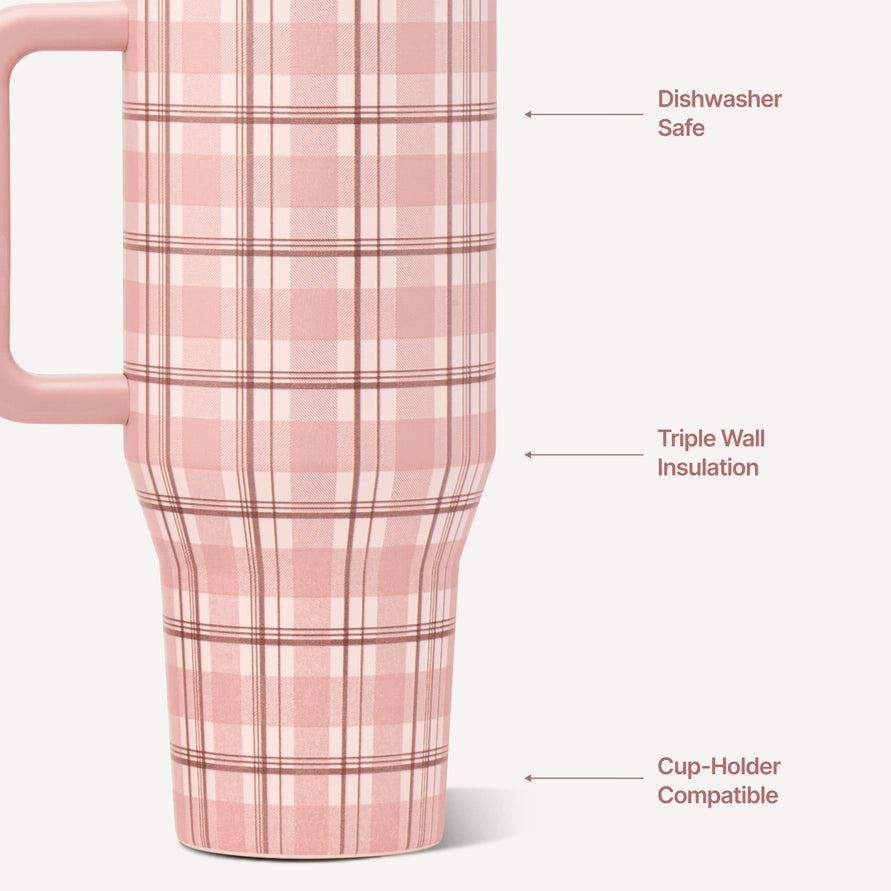 HYDROJUG - PILLOW TALK PLAID TUMBLER - 40OZ