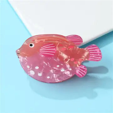 FISH HAIR CLIP - PINK
