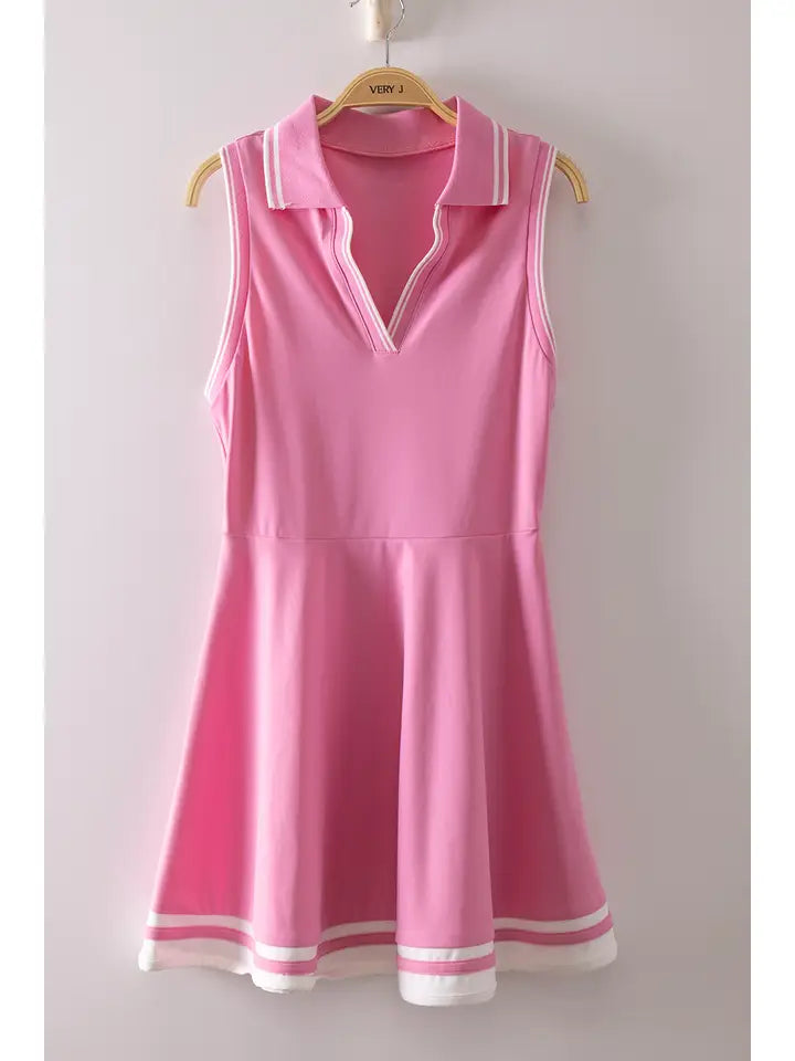 COLLARED TENNIS DRESS