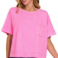 Halo Snow Washed Oversized Crop Tee