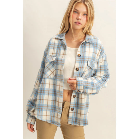 SHANA PLAID SHACKET