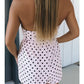 CAMILLE POLKA DOT HALTER TANK