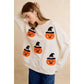 HALLOWEEN PUMPKIN CHENILLE PATCH TOP - FINAL SALE