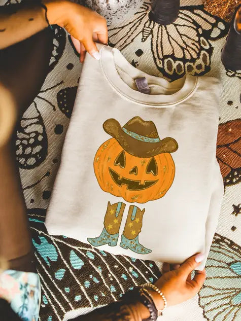 COWBOY PUMPKIN CREWNECK