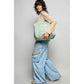 FLORAL QUILTED WEEKENDER TOTE BAG - SAGE MULTI