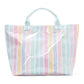 STRIPED PVC TOTE BAG - RAINBOW