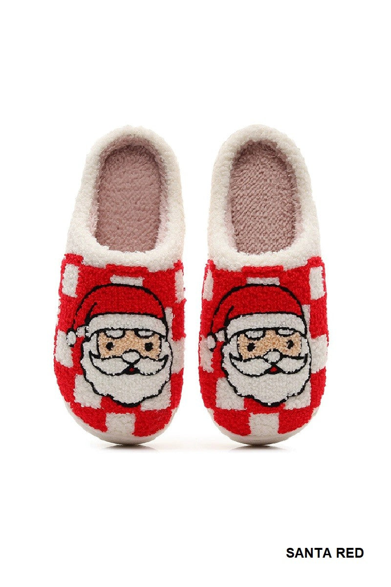 SANTA SLIPPERS - RED