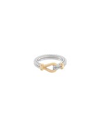 Two tone Layered Buckle Ring