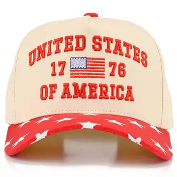 United States Of America Hat - Red Stars