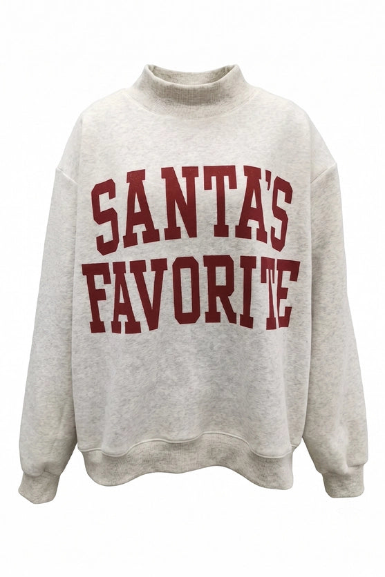 SANTA'S FAVORITE/ SANTA'S FAVORITE PROBLEM REVERSIBLE MOCKNECK - FINAL SALE
