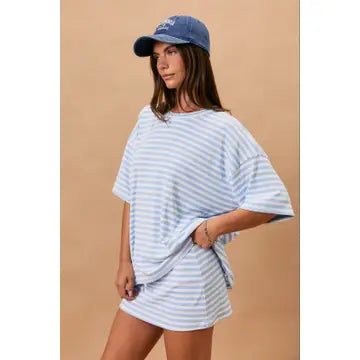 LOOK AT ME STRIPED TOP