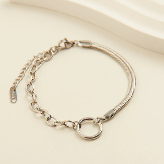 Waterproof Cable & Snake Chain Bracelet
