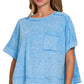 Halo Snow Washed Oversized Crop Tee