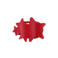 TELETIES - SHOOTING STAR FLAT HAIR CLIP - RED - LARGE