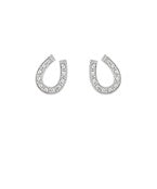 STUDDED HORSESHOE STUDS - SILVER