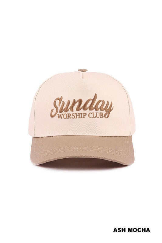 SUNDAY WORSHIP CLUB HAT - MOCHA