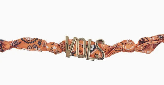INITIAL CHARM BANDANA NECKLACE - VOLS
