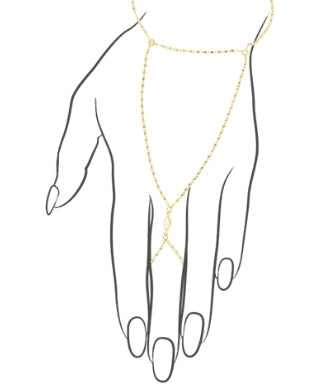 Accented CZ Hand Chain