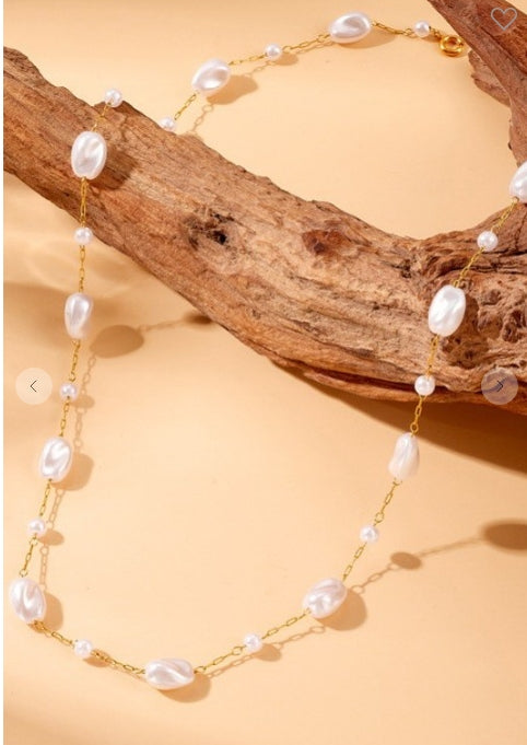 Pearl Station Necklace