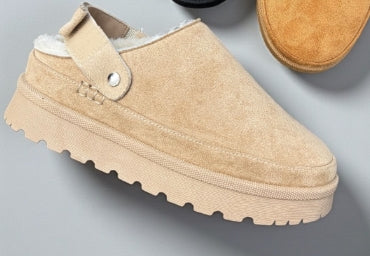 Slingback UGG Inspired Shoes - Sand