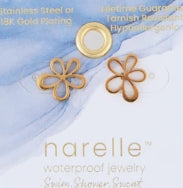 Waterproof Jewelry - Flower Studs - Gold